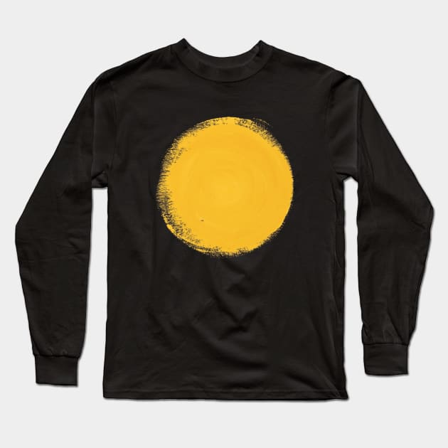 Radiant Sun - Yellow Round Symbol Long Sleeve T-Shirt by Pieartscreation